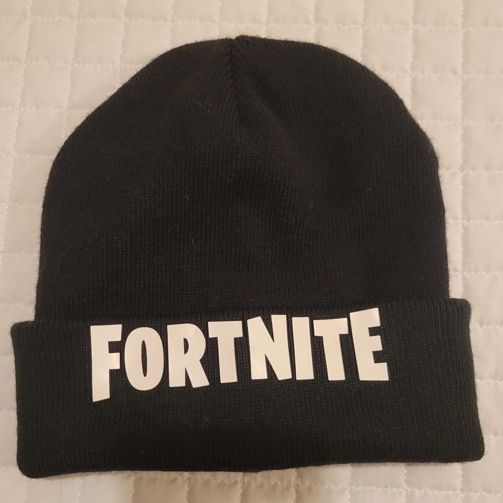 Fortnite Official Black Beanie Winter Minimalist Collectible Fandom Alternative